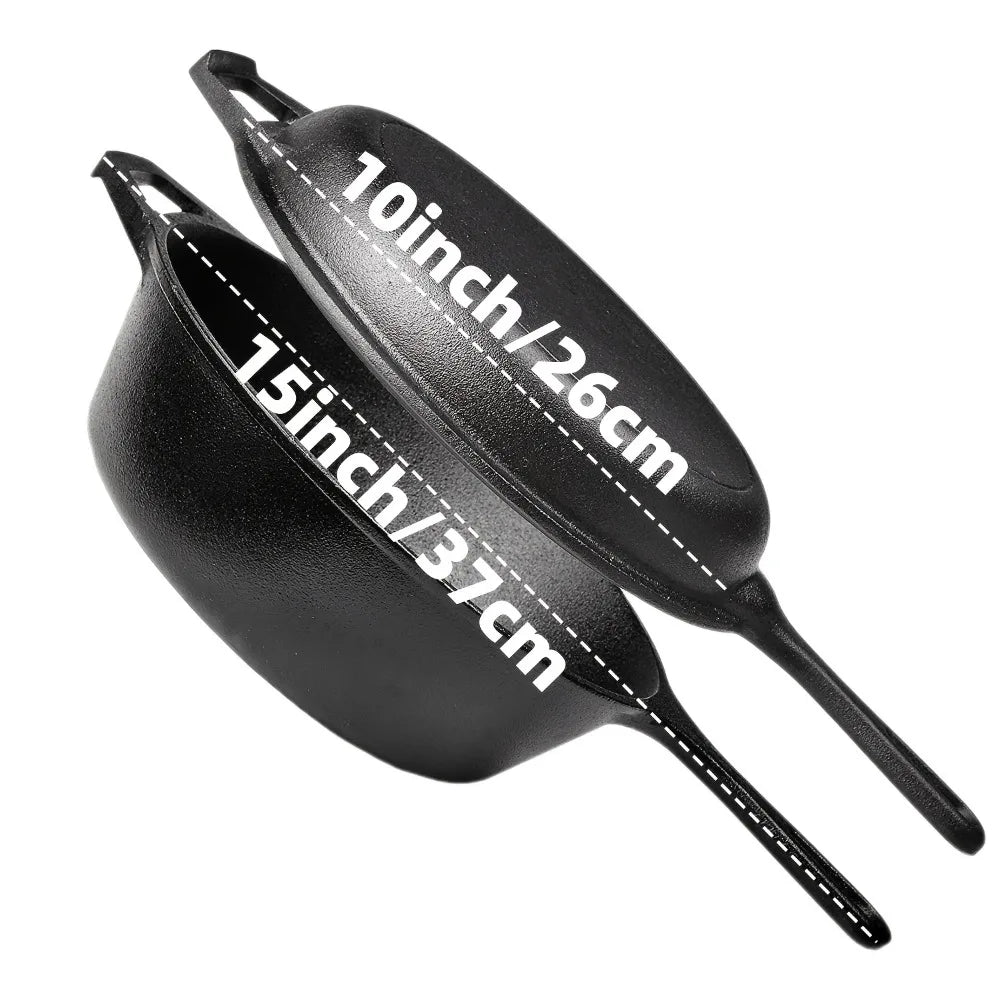 AEDG Cast Iron Skillet Set Preseasoned Nonstick Cookware