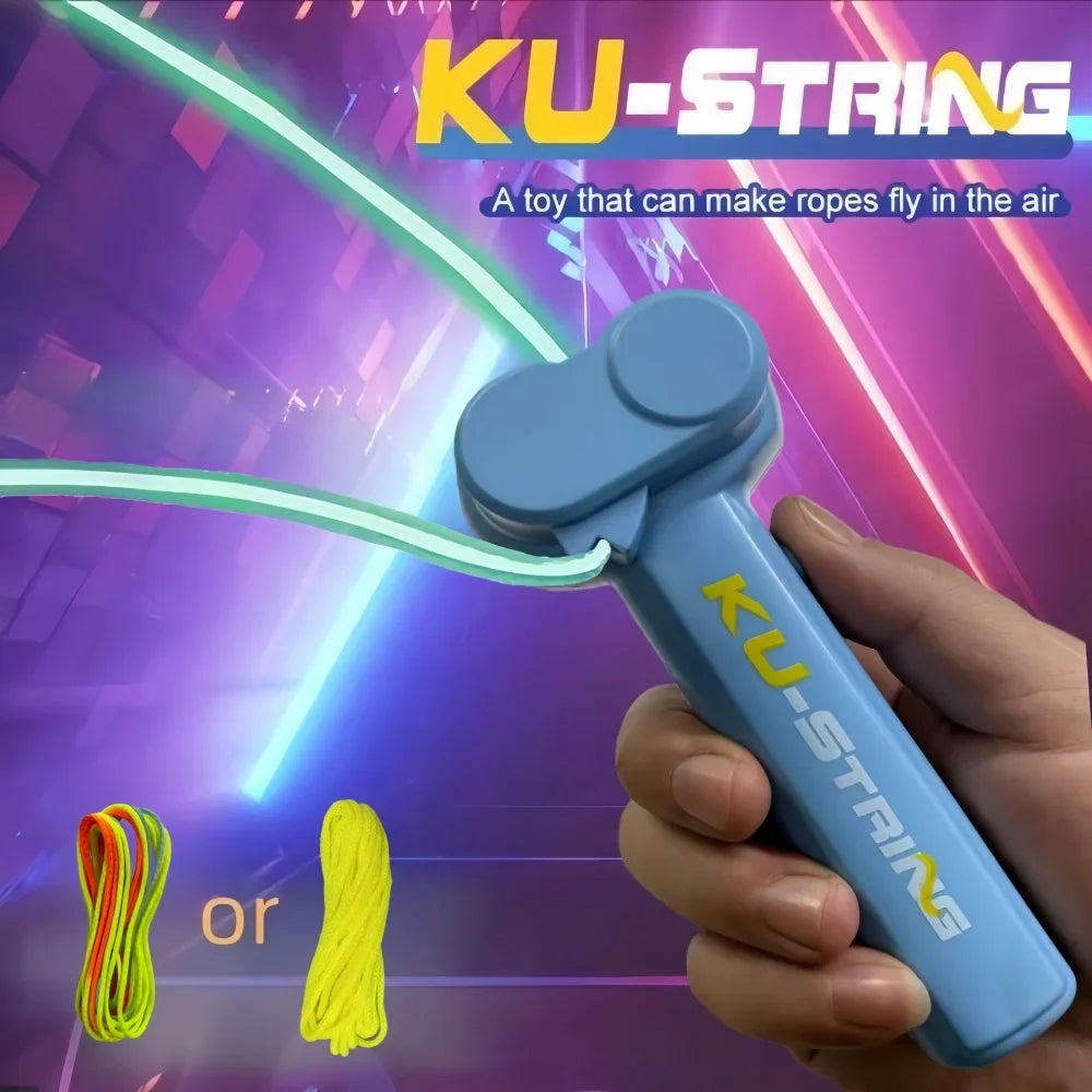 Glow-in-the-dark fun electric rope thruster children's outdoor new exotic decompression toys Creative toys for cats and pets