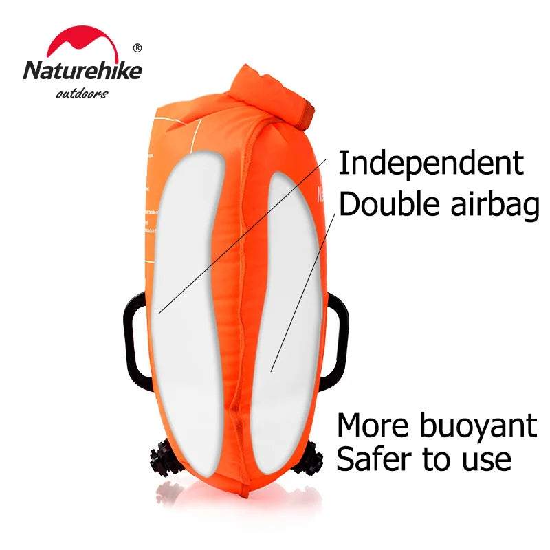 Naturehike Inflatable Swimming Buoy Dry Bag Flotation Float Dual Airbag