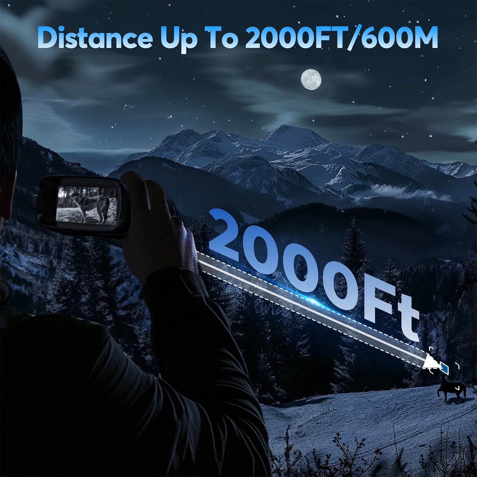 USB Rechargeable 4K Night Vision Binoculars Infrared