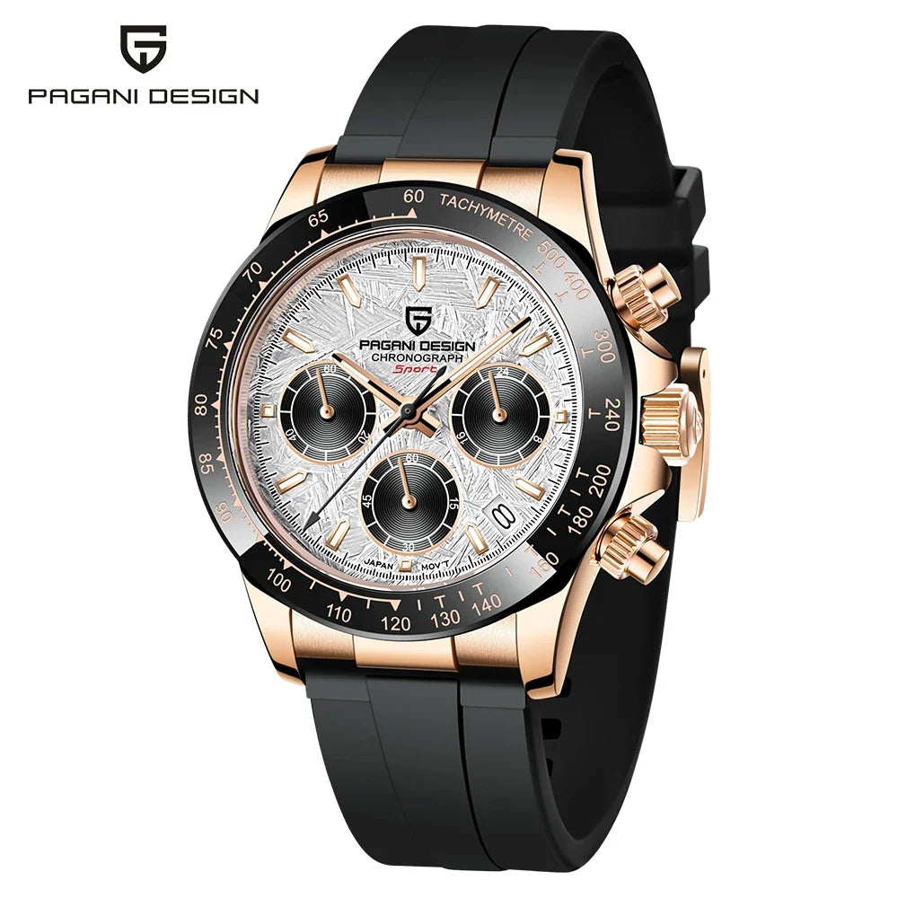 PAGANI DESIGN Mens Chronograph Quartz Watch Waterproof Wristwatch