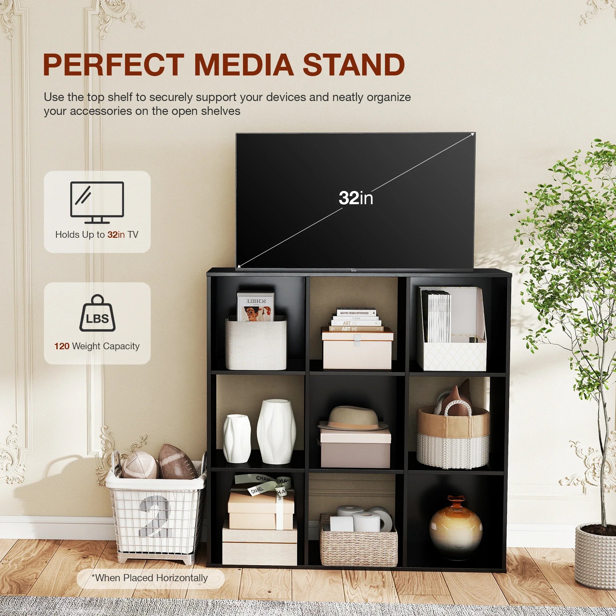 JHK 9 Cube Storage Organizer Bookcase