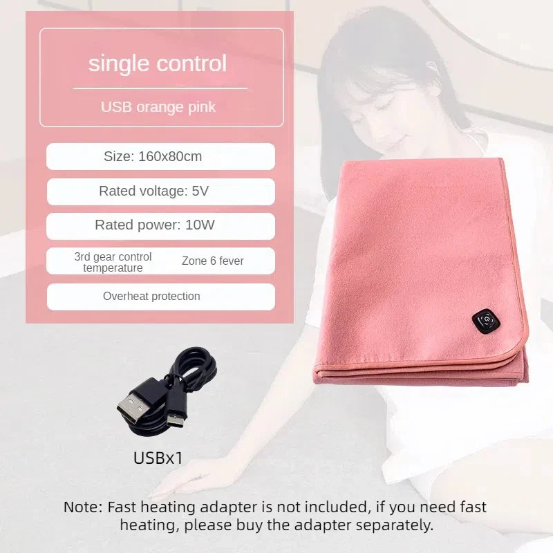 DUTRIEUX USB Electric Heating Pad With Thermostat 5V For Outdoor Camping