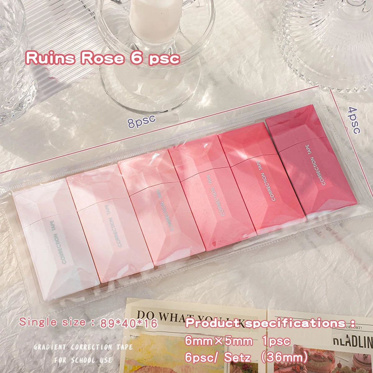 Correction Tape Set 6Pcs Portable Whiteout For School Use