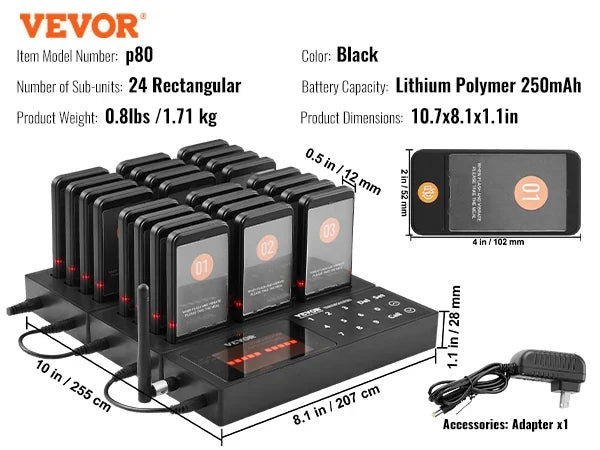 SucceBuy Restaurant Pager System With Vibration Beepers
