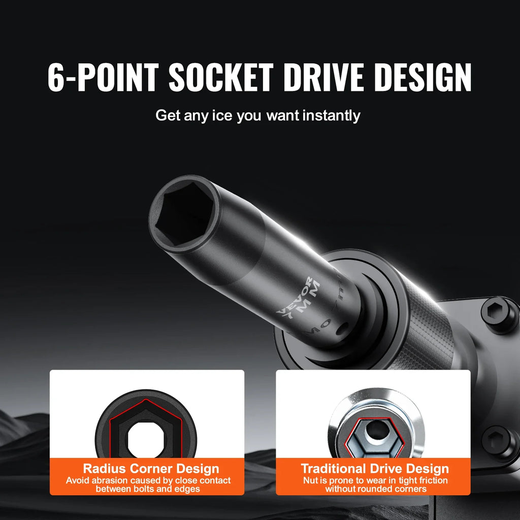 SucceBuy Impact Socket Set Cr-V Cr-Mo Alloy 90 Piece