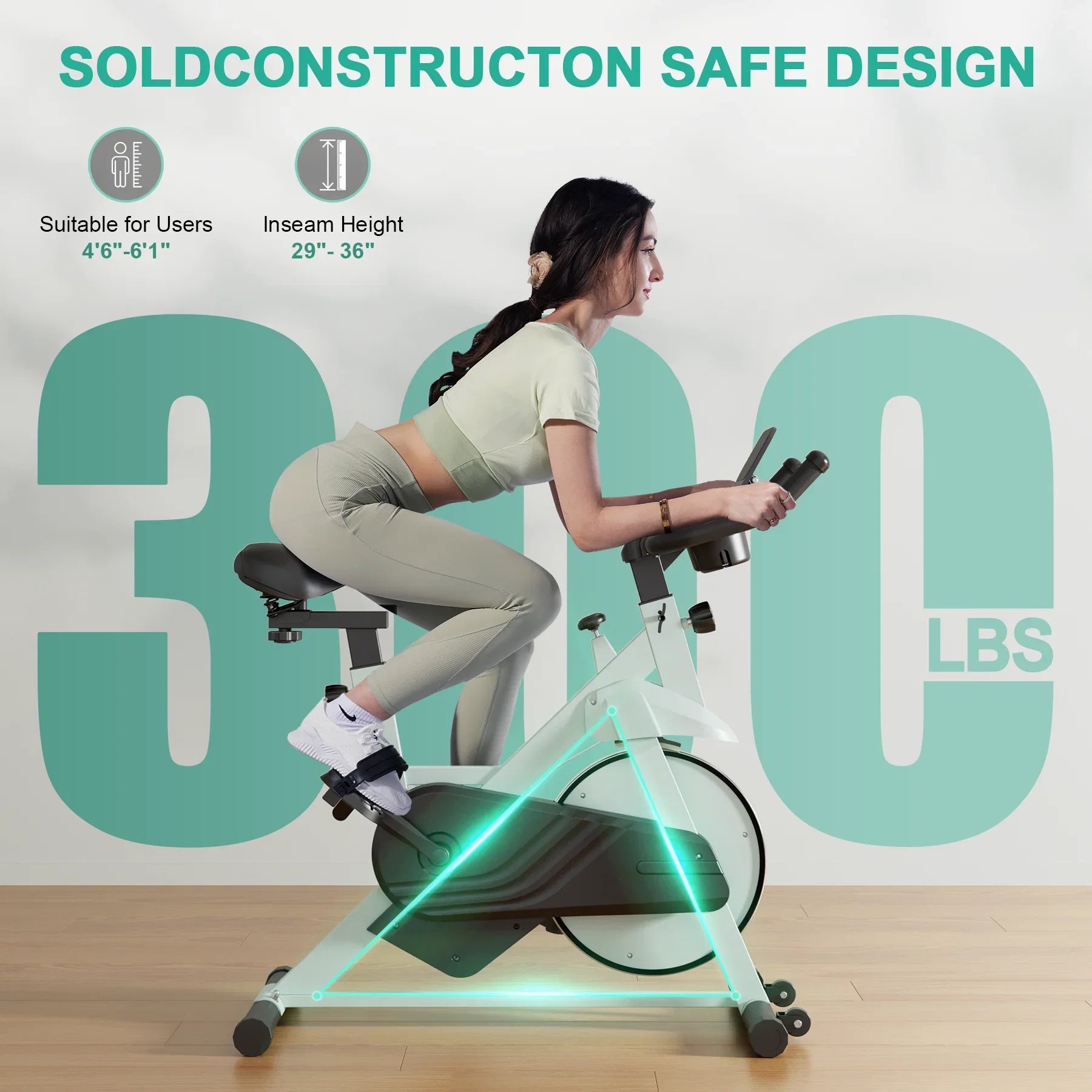 Superun Low Noise 32 Level Magnetic Exercise Bike For Home
