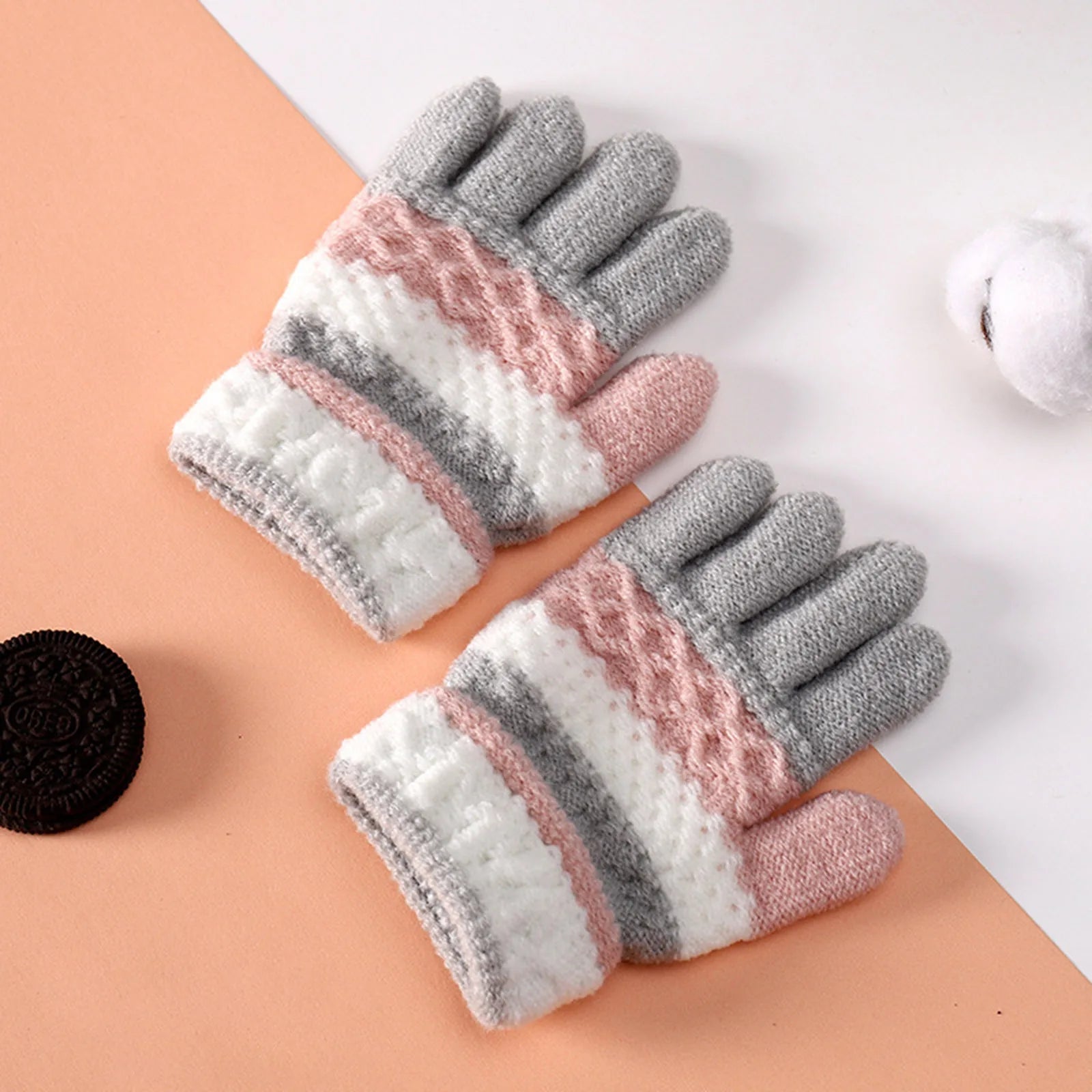 Kids Winter Gloves For Boys And Girls Full-Finger Mittens