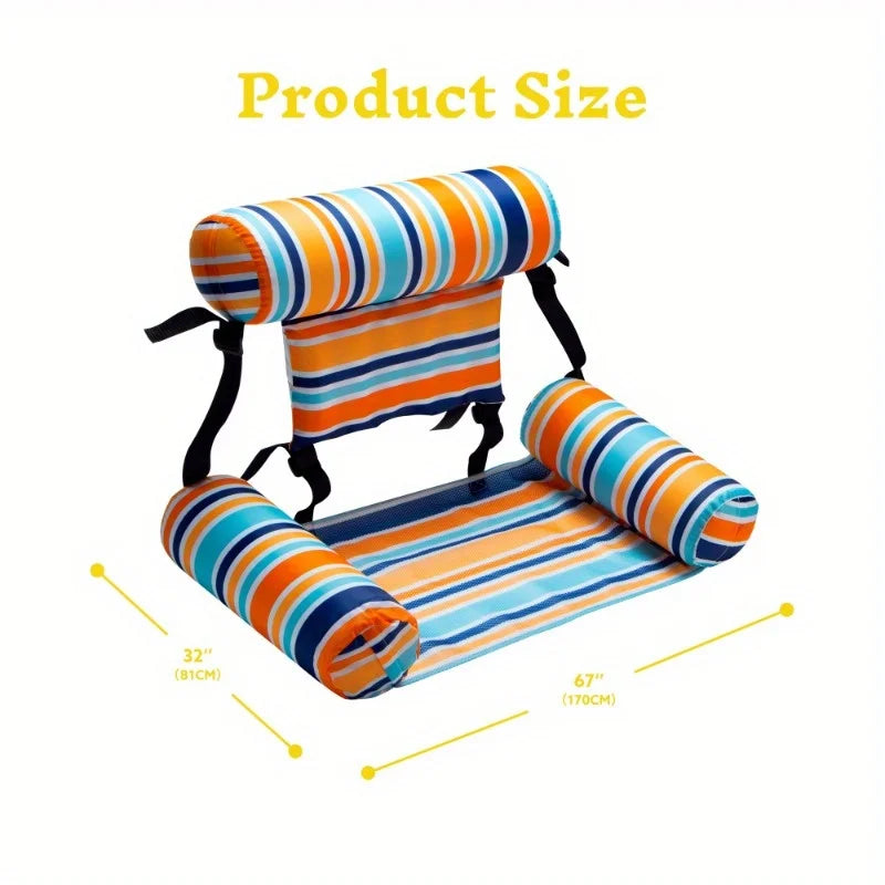 Joyfy Inflatable Pool Loungers Hammock Chairs Set of 3