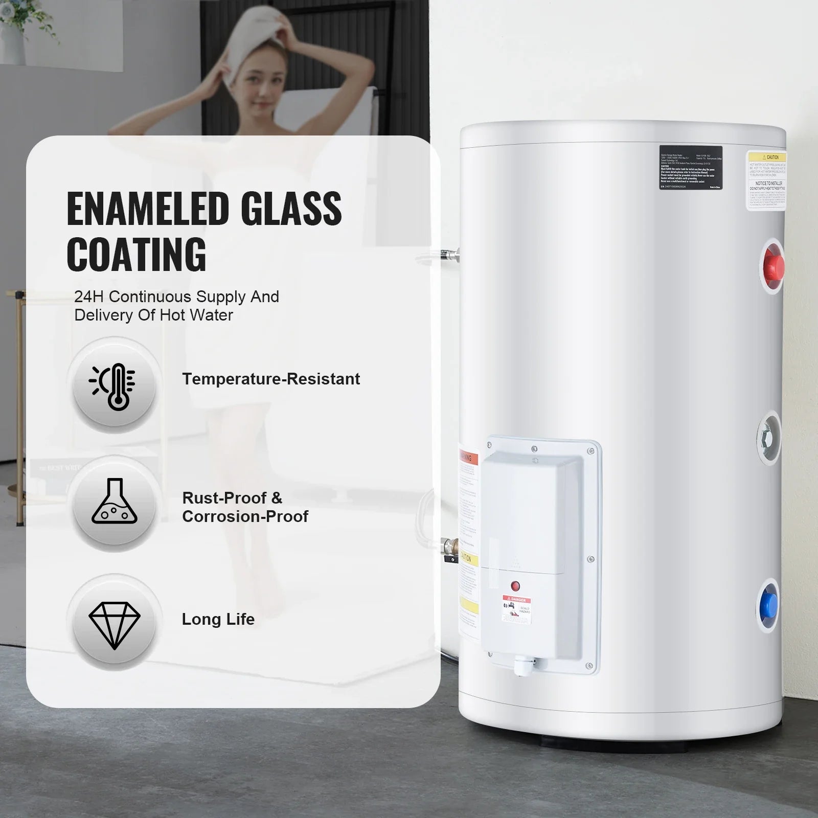 SucceBuy Electric Tankless Water Heater With LED Display