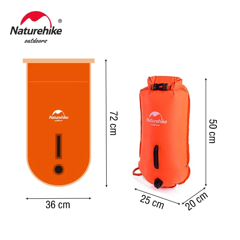 Naturehike Inflatable Swimming Buoy Dry Bag Flotation Float Dual Airbag
