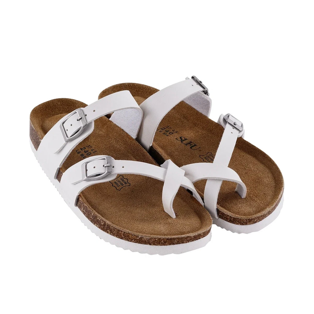 Natural Leather Buckle Sandals For Women Non Slip Outdoor Beach