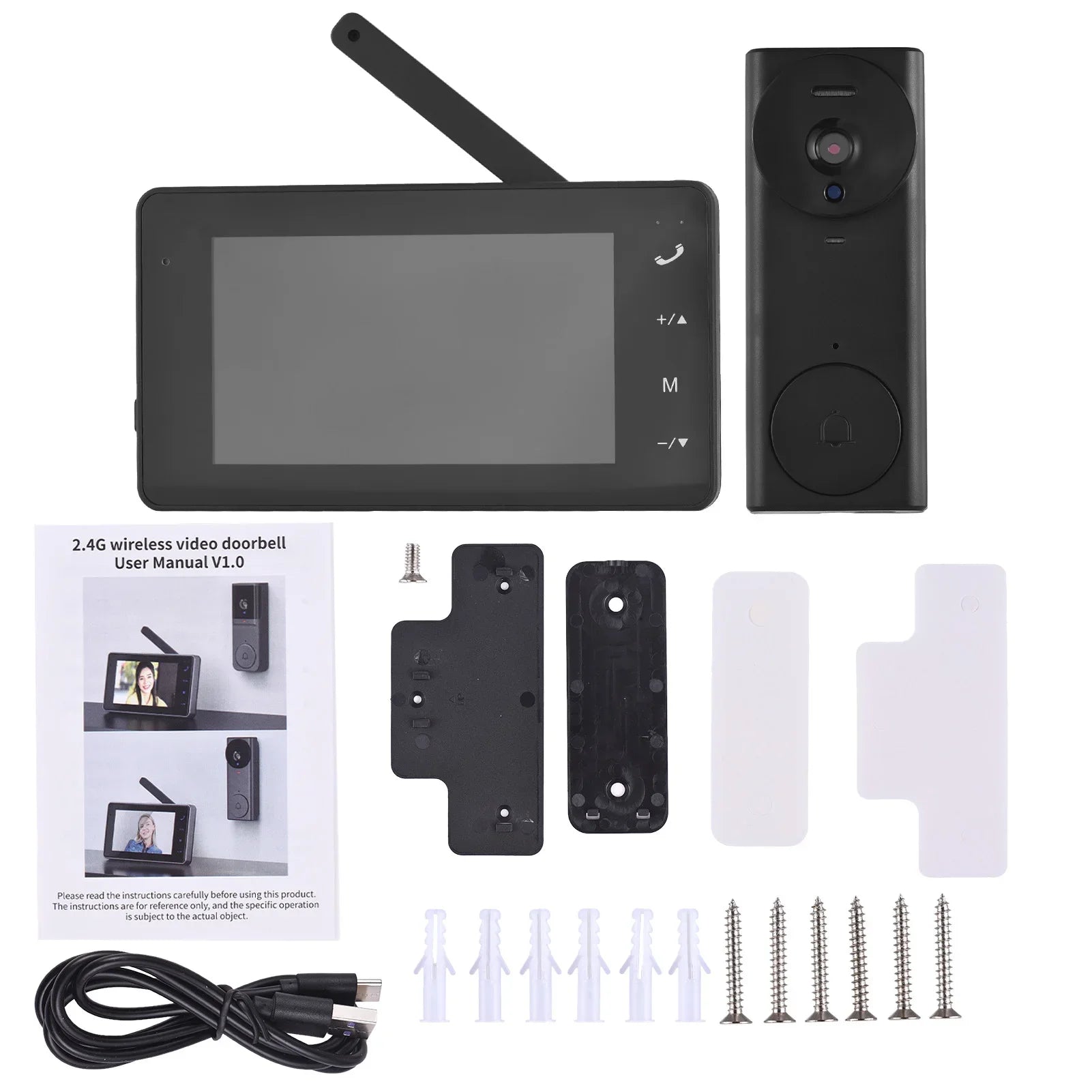 NNEOBA Wireless Video Doorbell Camera with Monitor