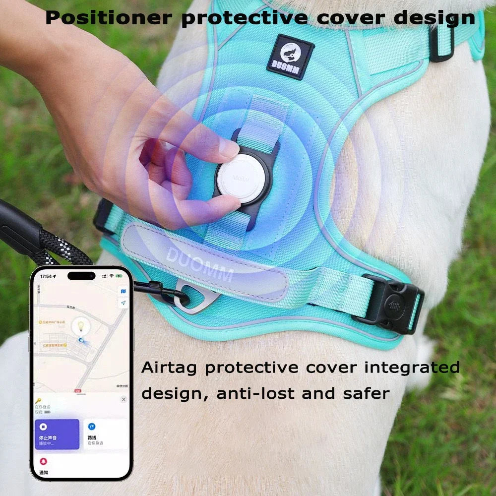 TrackSafe Reflective No-Pull Dog Harness & Leash Set