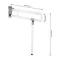 Foldable Toilet Grab Bar 100Kg Capacity ABS Stainless Steel Anti Slip Rail