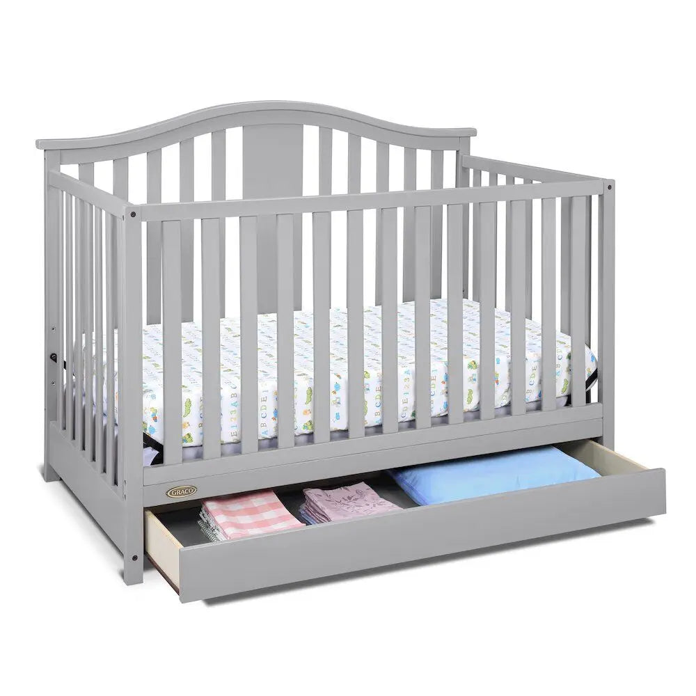 Graco Solano 4-In-1 Convertible Crib With Drawer For Nursery