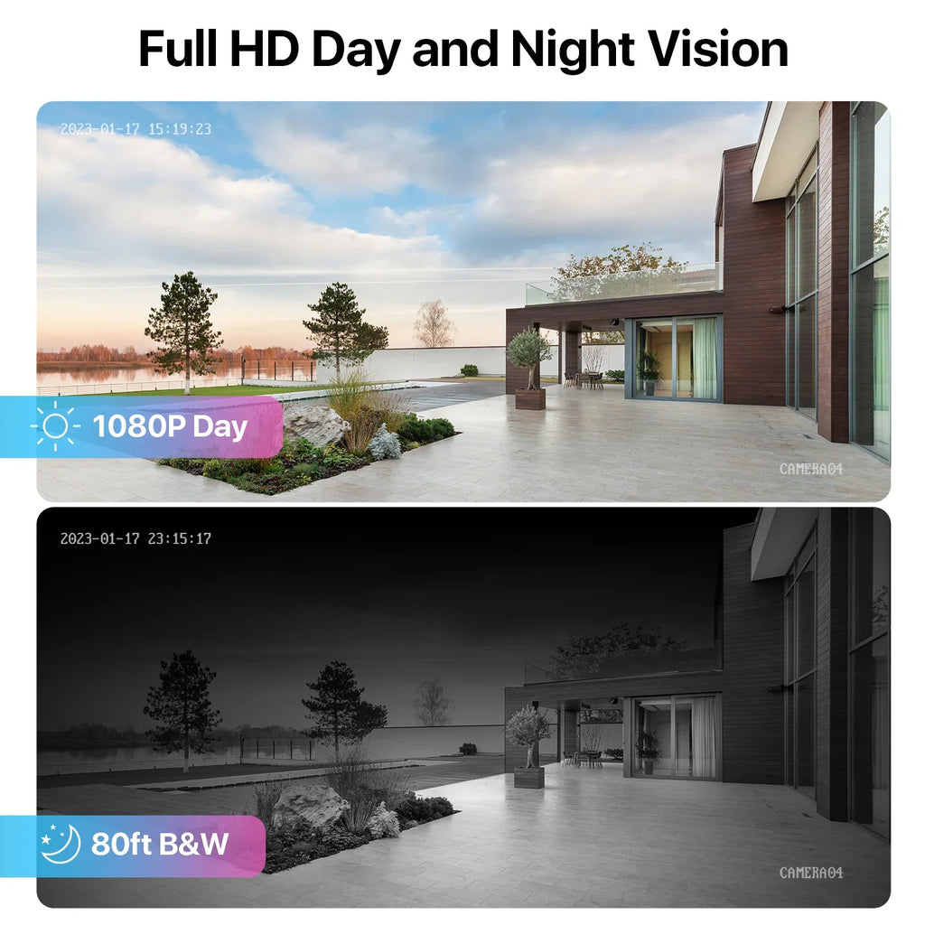 ZOSI 8-Channel AI Security Camera System With Human Vehicle Detection