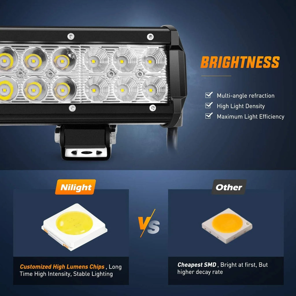 Nilight ZH003 Premium Spot Flood Combo LED Light Bar