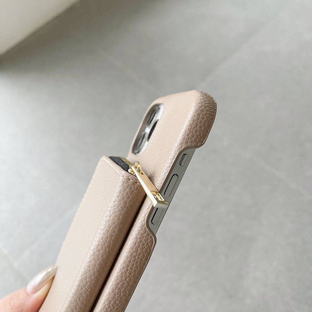 Luxury Crossbody Wallet Leather iPhone Case