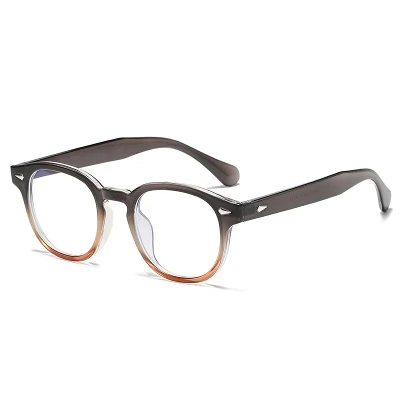 Retro Round Sunglasses Rivet Design UV400 Leopard Print