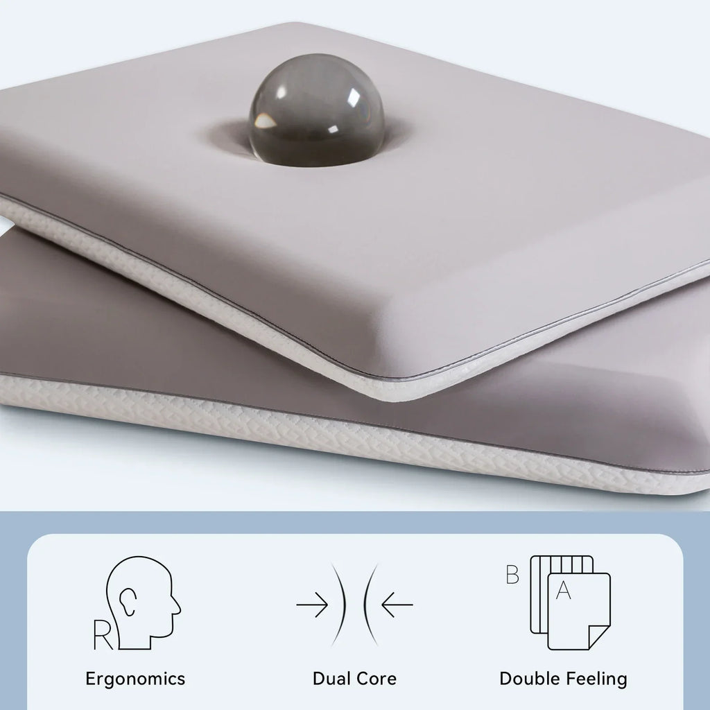 Dual-Sided Memory Foam Ergonomic Pillow for Neck Support