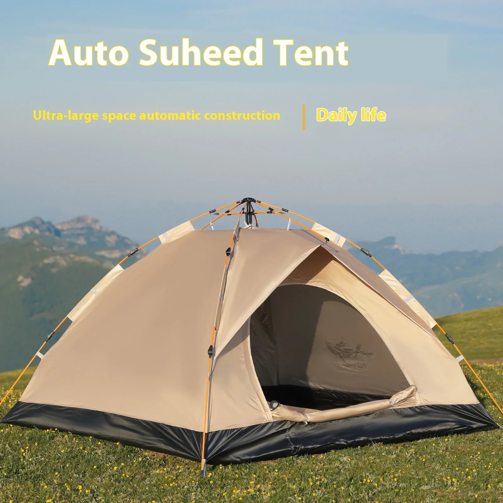 Pakicetus Windproof Family Camping Tent Lightweight Easy Setup