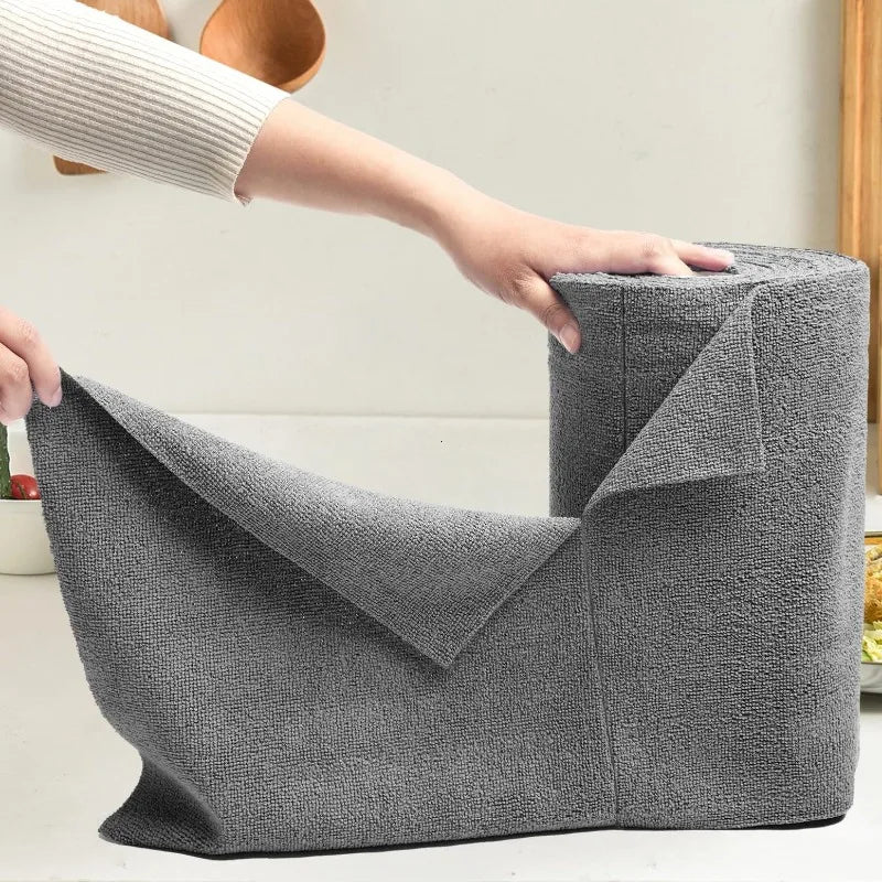 Reusable Microfiber Cleaning Cloths Roll of 50 for Kitchen Use