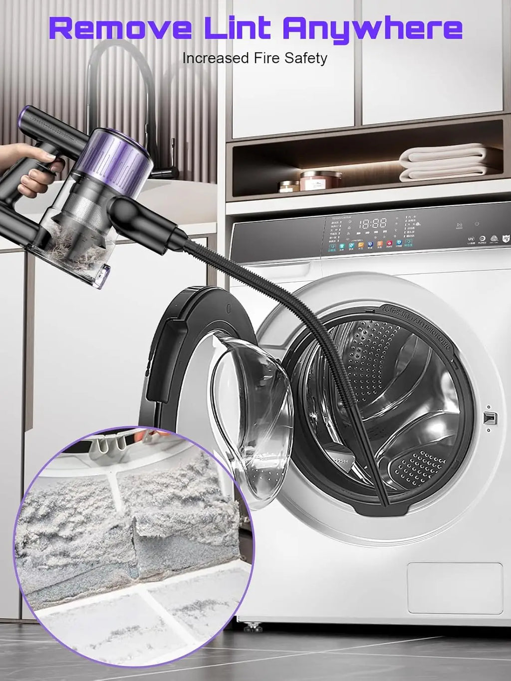 SUXIANGVACC Cordless Vacuum Cleaner 55Kpa 500W 45min 10 In 1