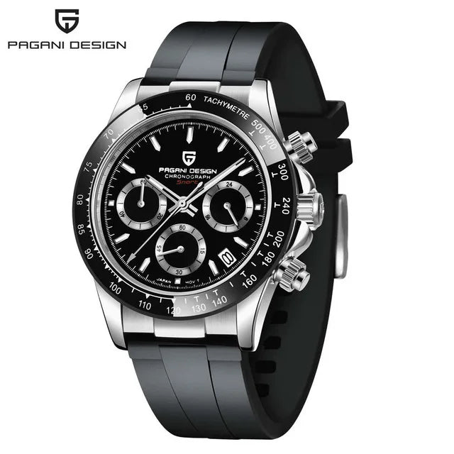 PAGANI DESIGN Mens Chronograph Quartz Watch Waterproof Wristwatch