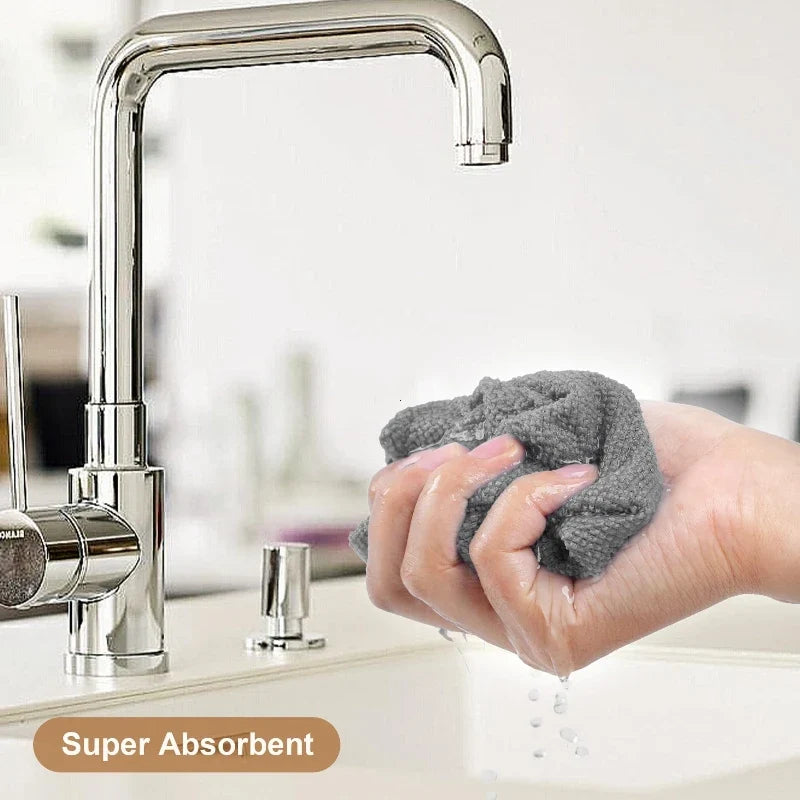 Reusable Microfiber Cleaning Cloths Roll of 50 for Kitchen Use