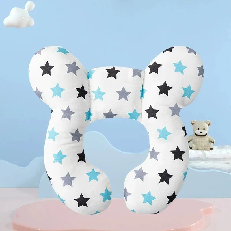 Multi-functional stroller pillow New cartoon children's U-shaped pillow soft baby pillow travel car children's pillow