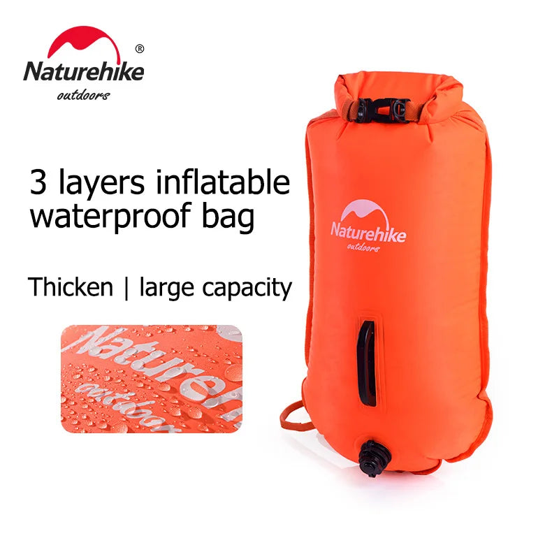 Naturehike Inflatable Swimming Buoy Dry Bag Flotation Float Dual Airbag