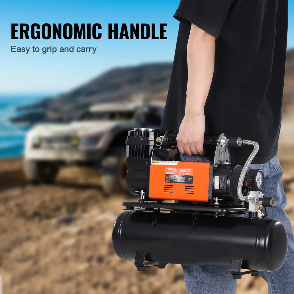 SucceBuy 12V Heavy Duty Air Compressor With Digital Pressure Gauge