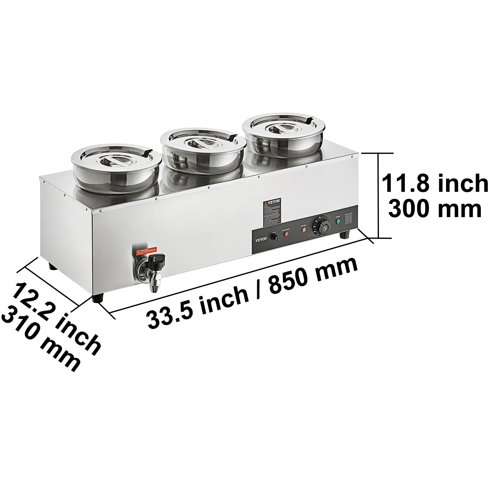 SucceBuy Electric Soup Warmer Stainless Steel Commercial Kitchens