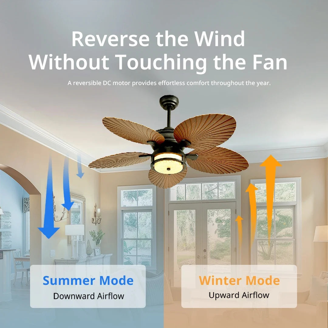 Orison Outdoor Ceiling Fan With Lights Dimmable LED 6 Speed