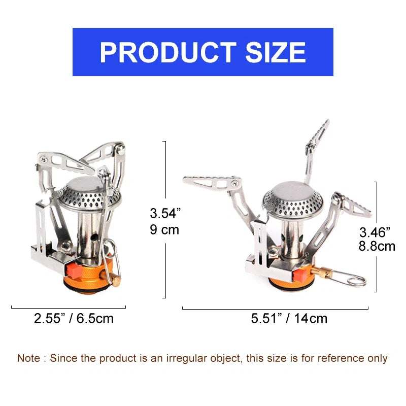 Widesea Camping Cookware Set Portable Pot Stove Knife Fork Cup