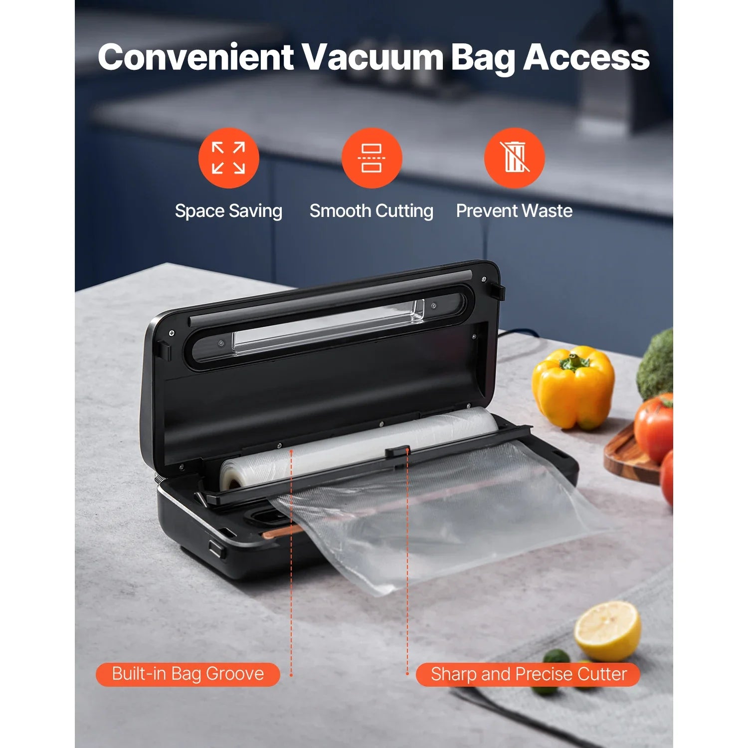 SucceBuy 80Kpa 120W Vacuum Sealer Machine 7-in-1 With Free Bags