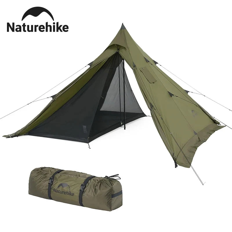 Naturehike Ultralight Camping Tent Chimney Window Teepee Pyramid
