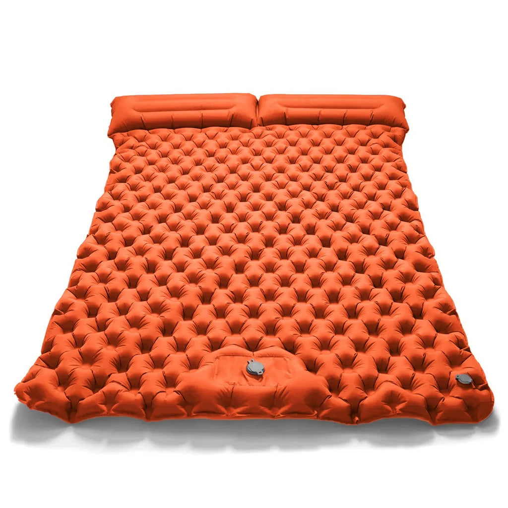 By Inflating Double Inflatable Camping Mattress Ultralight Sleeping Pad
