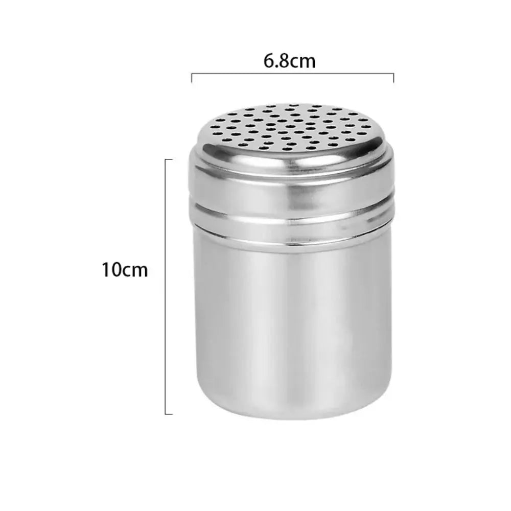 Stainless Steel Spice Jar With Rotating Cover Salt Sugar Shaker