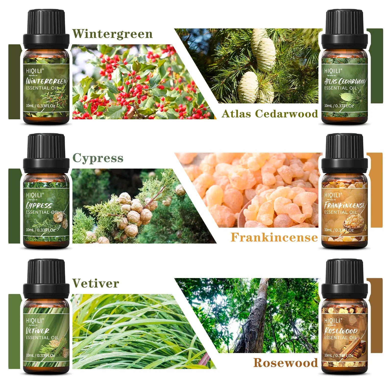 HIQILIE Woody Fragrance Oils Set For Diffusers Candles And DIY