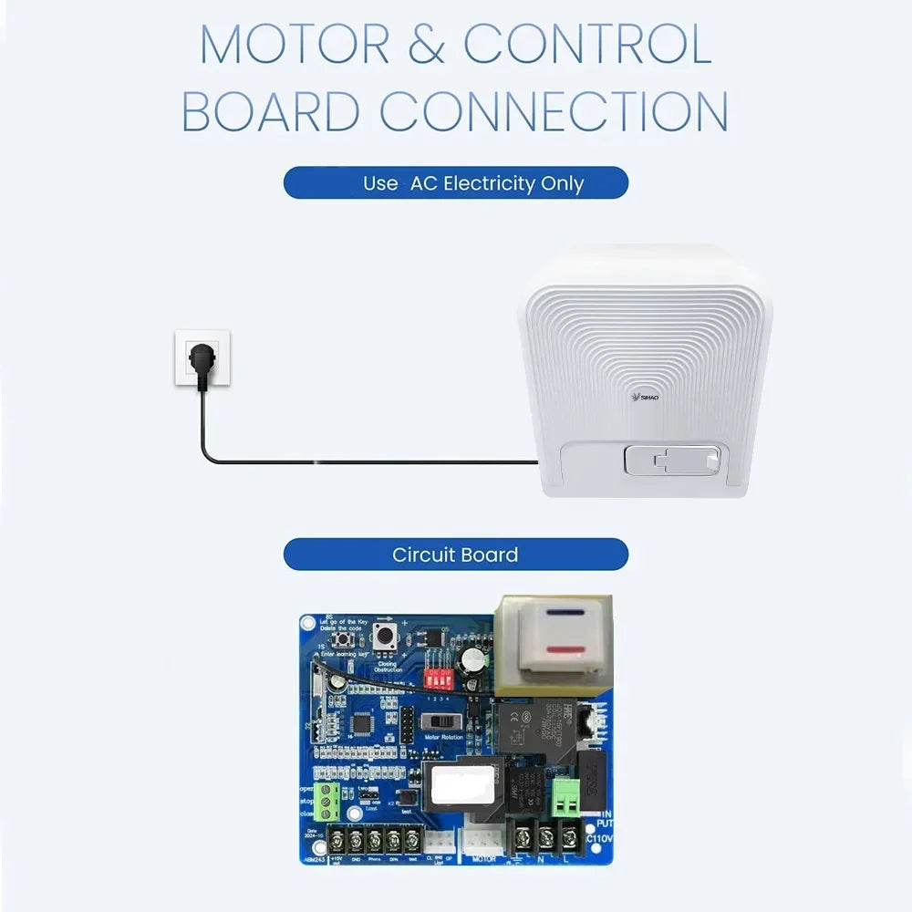 Electric Sliding Gate Opener Complete Kit With Remote