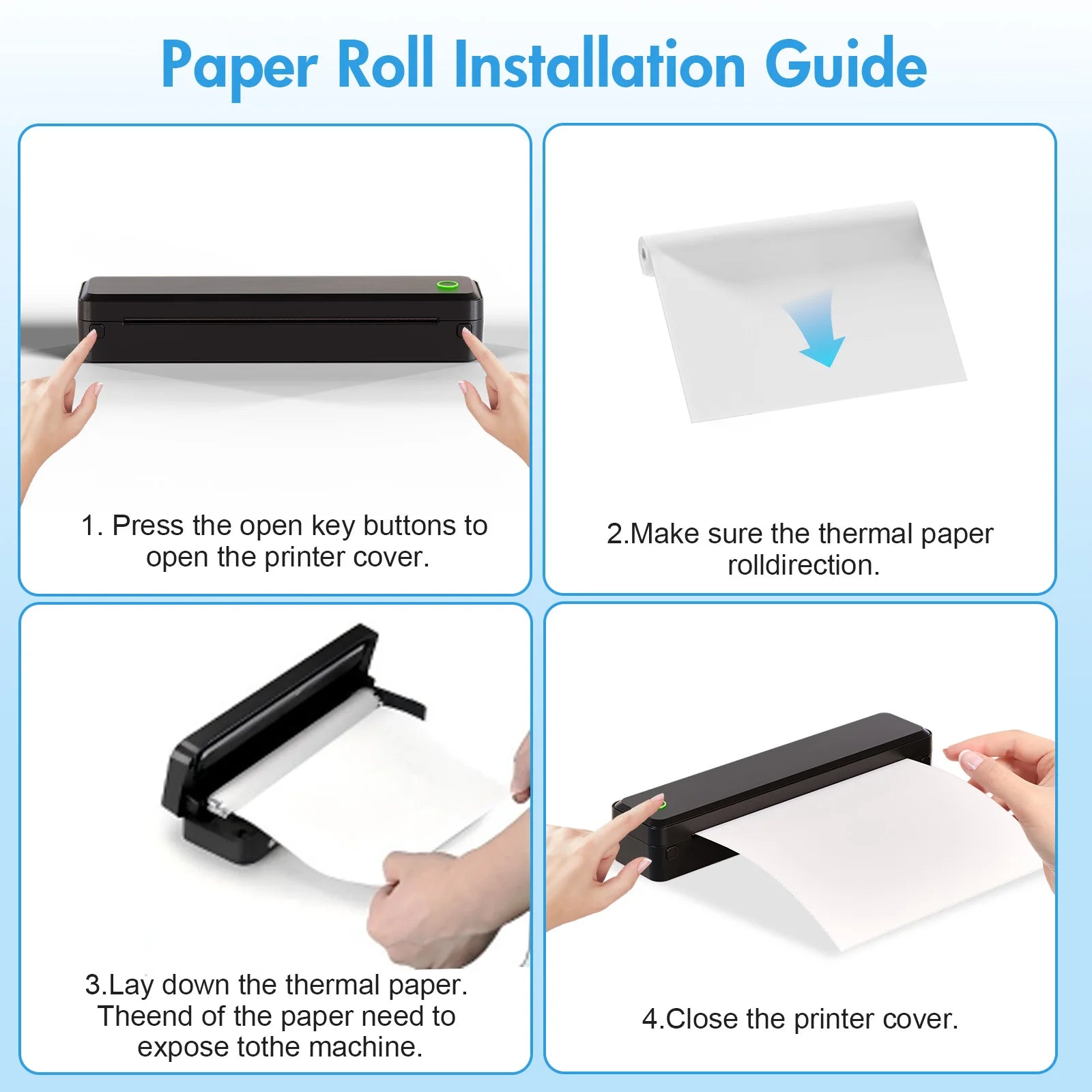 TakeYou Portable Wireless Inkless Thermal Label Printer