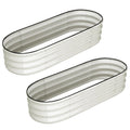 HiMISSH Oval Galvanized Raised Garden Beds For Outdoor Use
