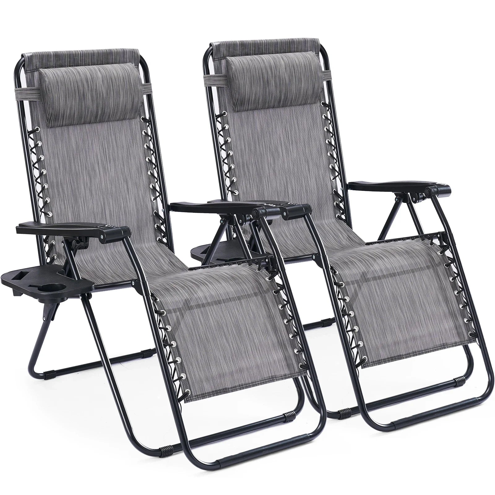 JHK Zero Gravity Recliner Chairs 2 With Cup Holder Trays