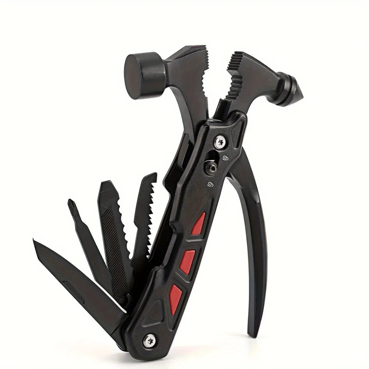 TrailMaster: Compact Multitool & Tactical Hammer