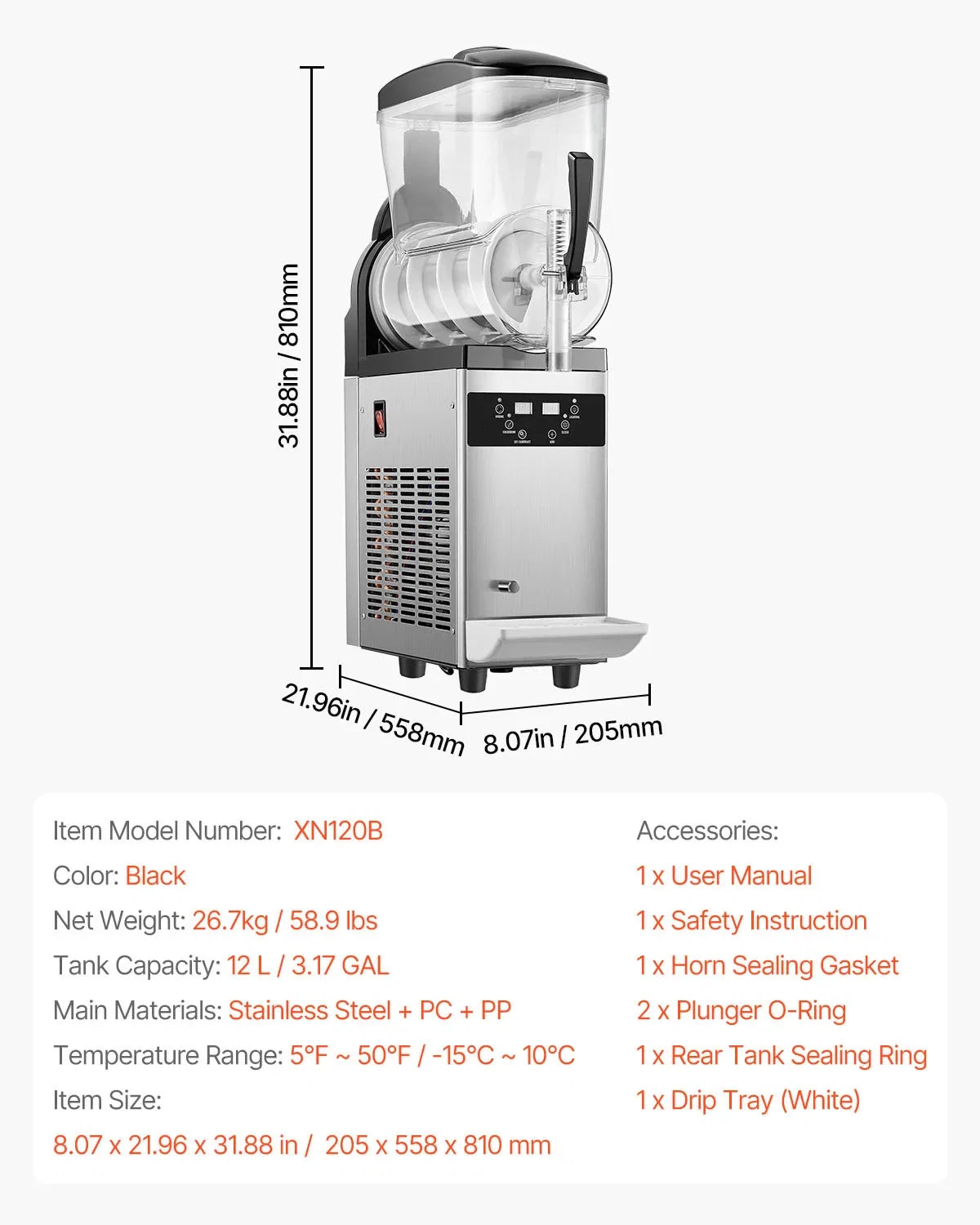VEVOR SucceBuy Commercial Slushy Machine For Restaurants And Parties