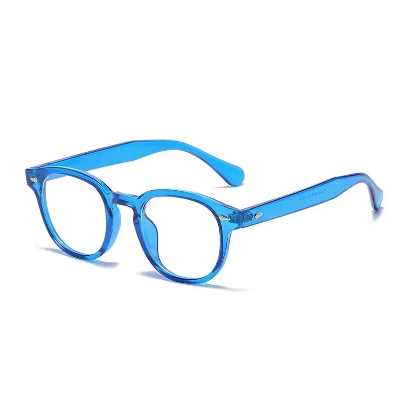 Retro Round Sunglasses Rivet Design UV400 Leopard Print
