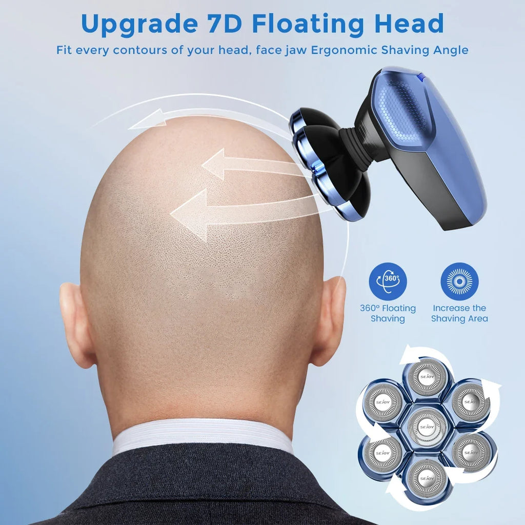 Sejoy 6-In-1 7D Head Shaver Grooming Kit