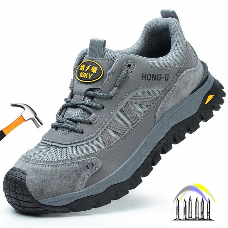 Iairay Insulated Safety Shoes Plastic Toe Cap For Men